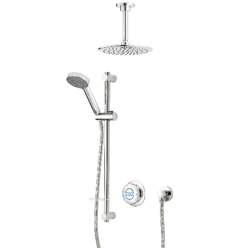 Aqualisa Classic Smart Dual Conc Adj & Ceiling Fix Hd - HP/Combi Image 1