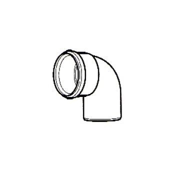 Baxi 93 degree Plume Elbow - White 5121369 Image 1