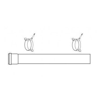 Baxi/Main 1m Plume Extension & Brackets - White 720643401 Image 1