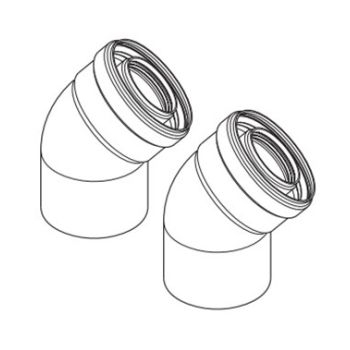 Baxi 135 degree Elbow (pair) 720647901 Image 1