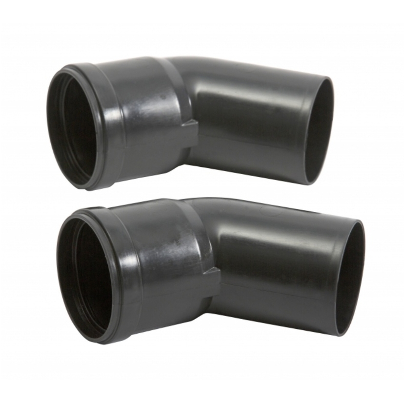 Baxi Main Plume 45 degree Elbows - Black (pair) 720648601 Image 1
