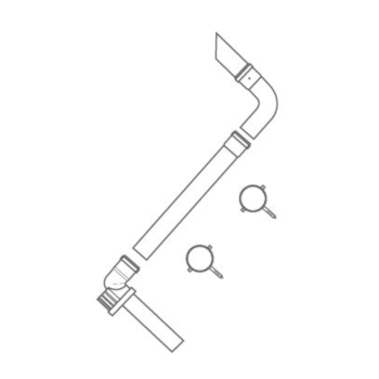 Baxi/Main Plume Kit inc.1m Extension & Clips (Standard Flue) 7225717 Image 1