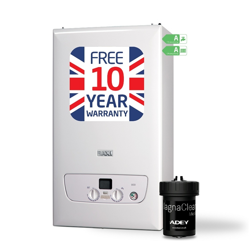 Baxi 824 24kW Gas Combi 2 Boiler with ADEY Magnaclean Filter 7814304 Image 1