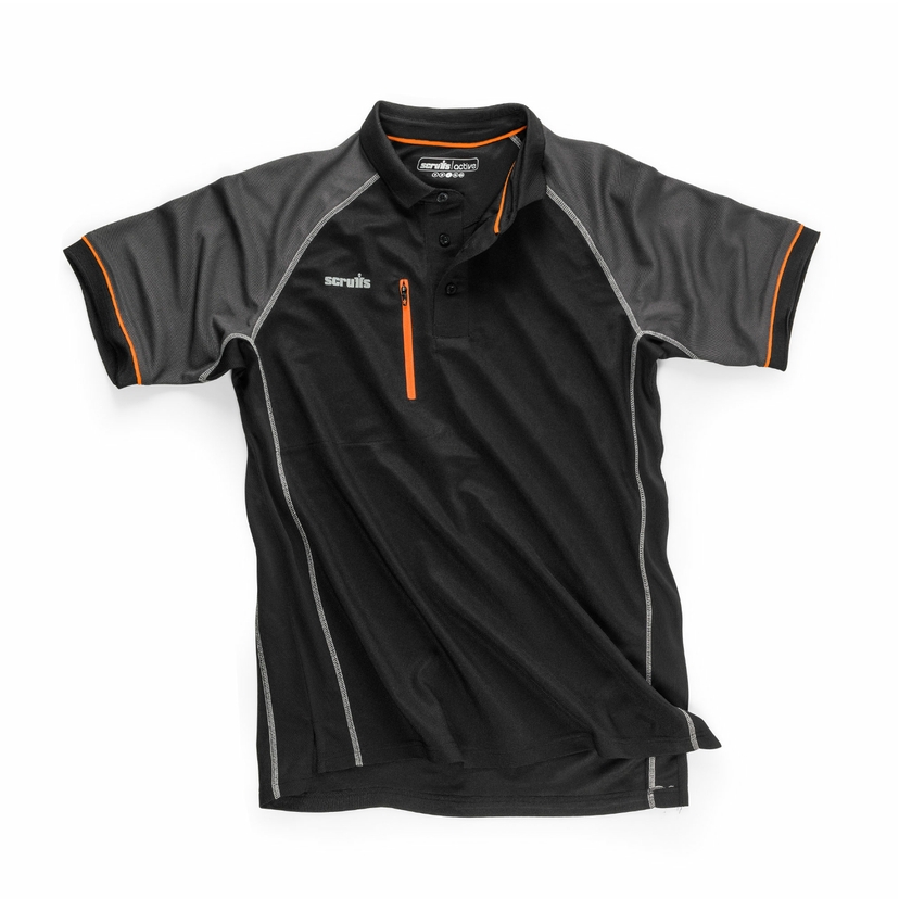 Scruffs Trade Active Polo Small - Black T54434 Image 1
