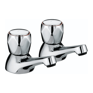 Bristan Contract Bath Pillar Taps VAC 3/4 C MT Image 1