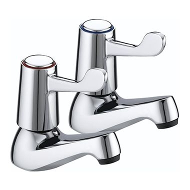Bristan Contract Lever Basin Pillar Taps VAL 1/2 C CD Image 1