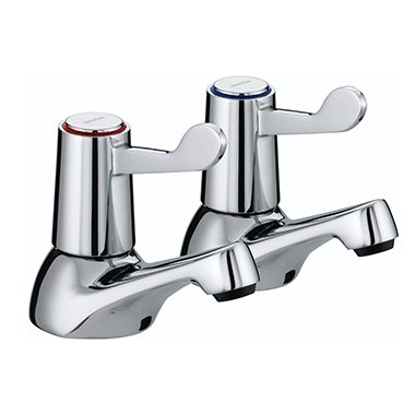 Bristan Contract Lever Bath Pillar Taps VAL 3/4 C CD Image 1