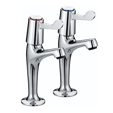 Bristan Contract Lever Sink Pillar Taps VAL HNK C CD Image 1