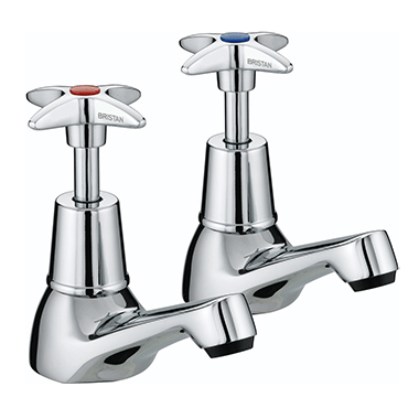 Bristan Contract X Top Basin Pillar Taps VAX 1/2 C Image 1