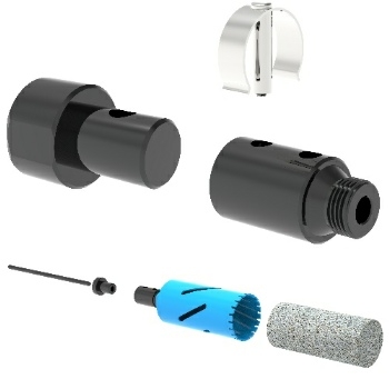 ClipacOre Kit 1 (Core QCCA x2, Drill QCDA x2, Knockout Tool QCKOT x1) Image 1