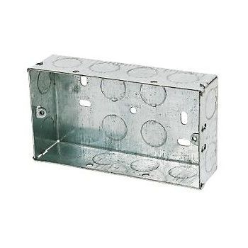 25mm 2 Gang Metal Box Image 1