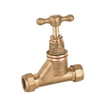 Pegler Yorkshire 15mm Brass Stopcock VT2170 Image 1
