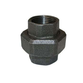 Black Iron 1/2" Straight FxF Union MF615 Image 1