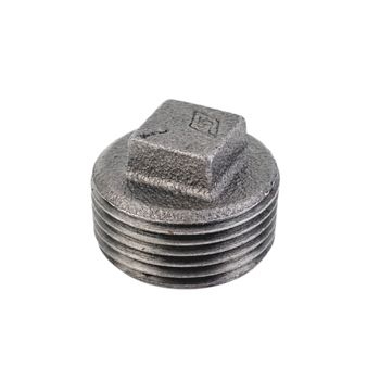 Black Iron 1/2" Flanged Plug MF300 Image 1