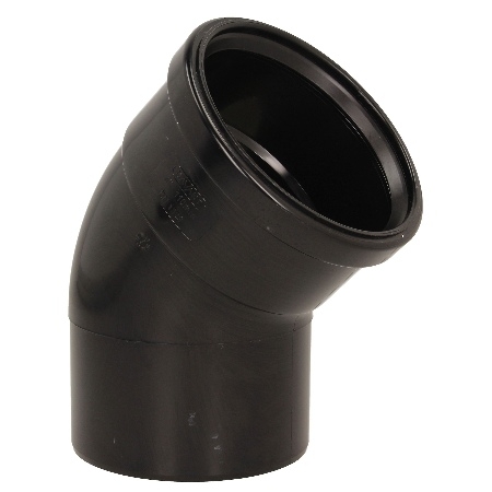 Davant 110mm 135 degree Single Socket Bend - Black SPB0008 Image 1