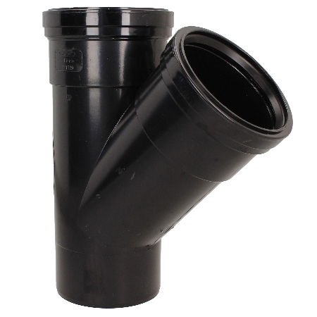 Davant 110mm 135 degree Double Socket Branch - Black SPB0014 Image 1
