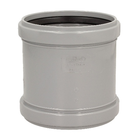 Davant 110mm Double Socket Coupler - Light Grey SPLG0018 Image 1