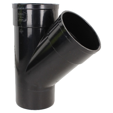 Davant 110mm Solvent 135 degree Double Socket Branch - Black SSB0014 Image 1