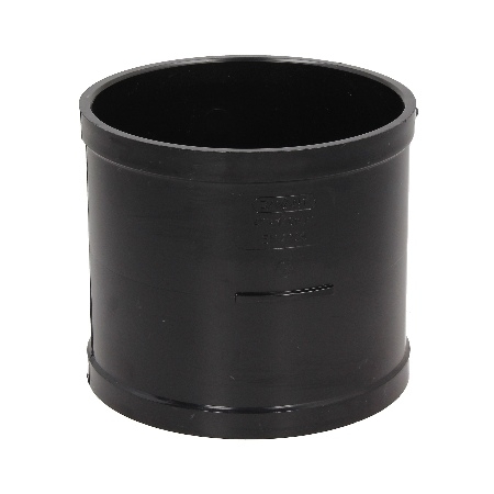 Davant 110mm Solvent Double Socket Coupler - Black SSB0018 Image 1