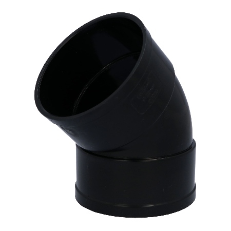 Davant 110mm Solvent 135deg Double Socket Bend - Black SSB0007 Image 1