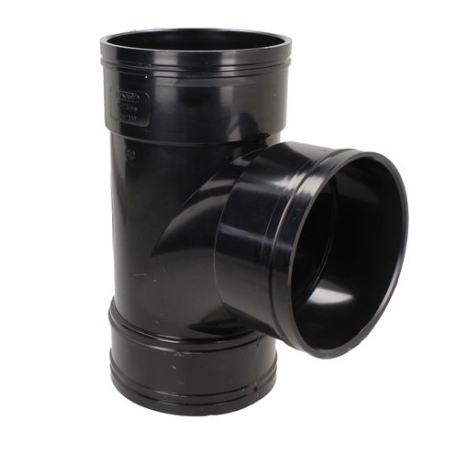 Davant 110mm Solvent Triple Socket Branch Socket - Black SSB0009 Image 1