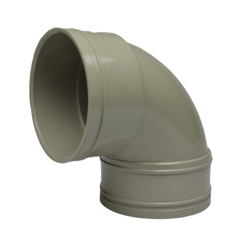 Davant 110mm Solvent 92 degree Dbl Socket Bend - Olive Grey SSOG0003 Image 1
