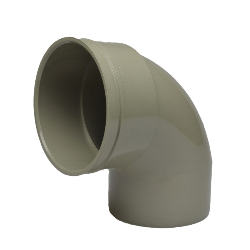 Davant 110mm Solvent 92 degree Sgl Socket Bend - Olive Grey SSOG0004 Image 1