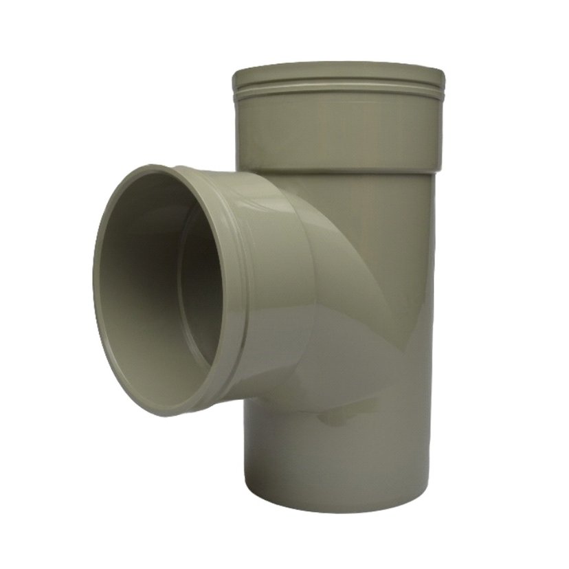 Davant 110mm Solvent 92 deg Dble Socket Branch - Olive Grey SSOG0010 Image 1
