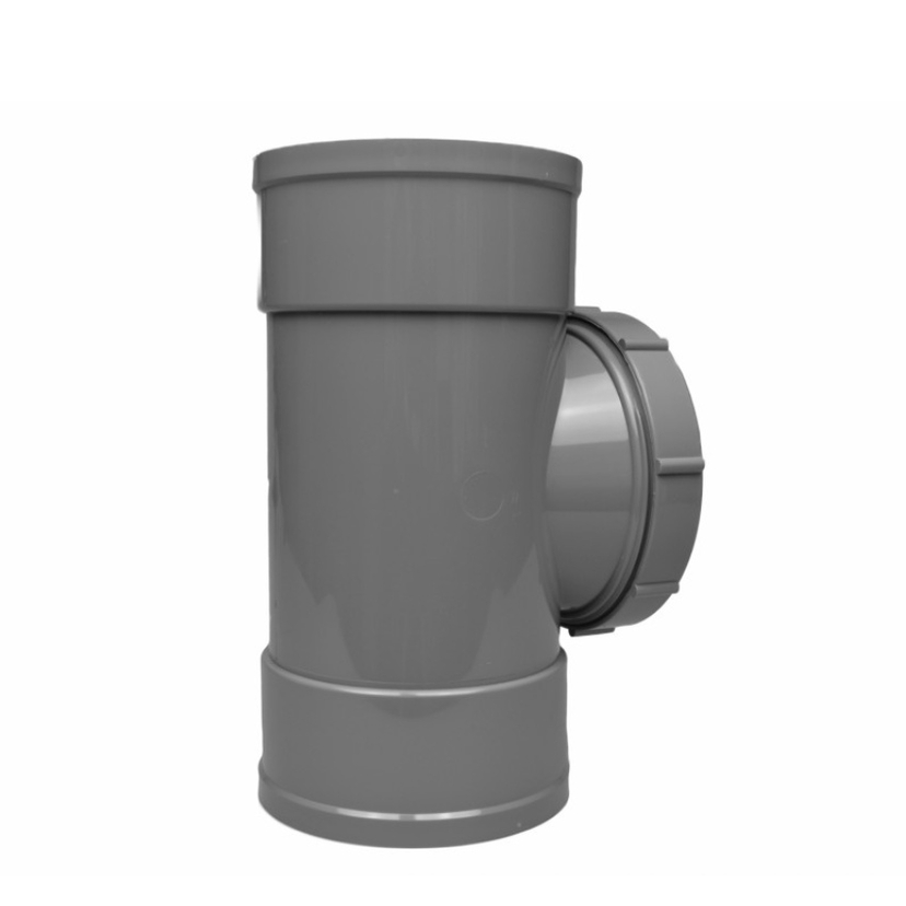 Davant 110mm Solvent Double Socket Access Pipe - Olive Grey SSOG0032 Image 1