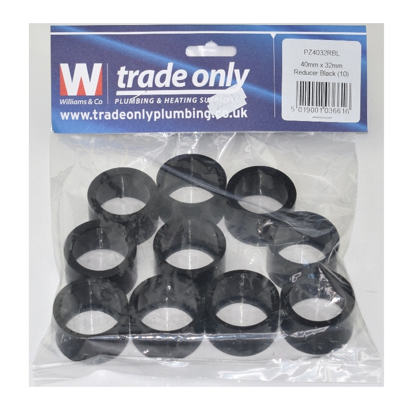 Davant 40mm x 32mm Reducer - Black (Single) PWR3240B Image 1