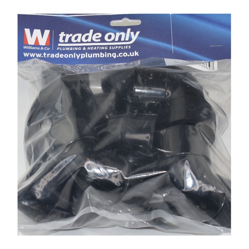 Davant 40mm Knuckle Elbow - Black (Single) PWE9040B Image 1