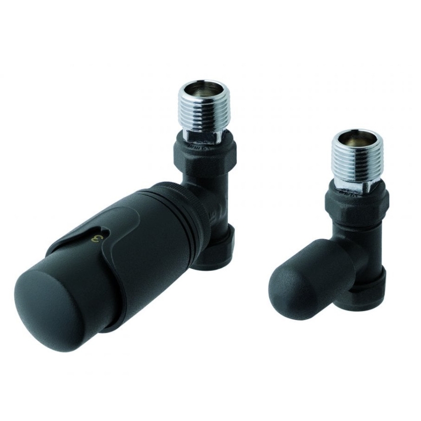 Eastbrook 15mm Straight TRV & LS Valve - Matt Anthracite 41.3021 Image 1