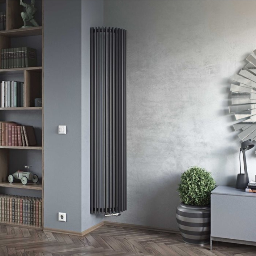 Corus 1800x340mm Corner Single Vertical - Anthracite (Central Conn) EC Image 1