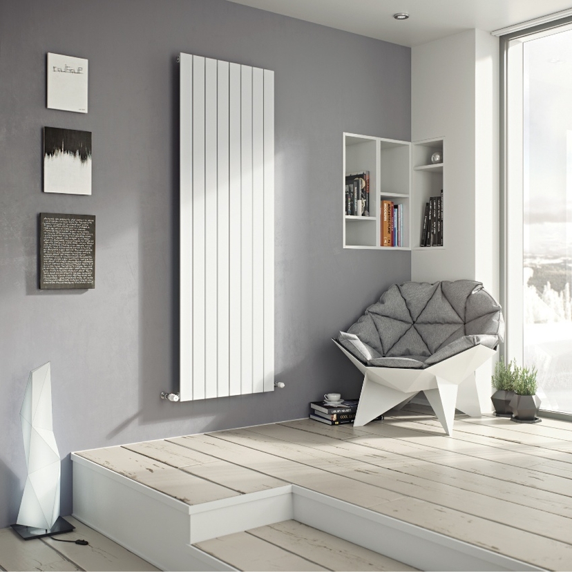 Mars 1800x295mm Single Tube Vertical/Horizontal - White EMAV18295W Image 1