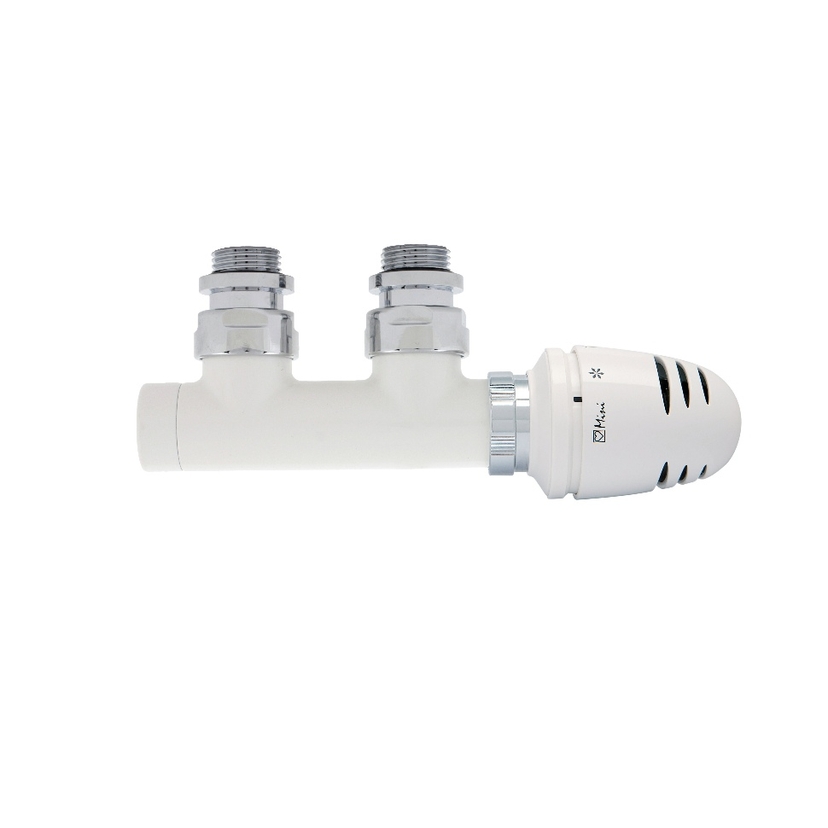 Eucotherm 50mm Deluxe Central Straight Valve - White QHETSDGWE Image 1