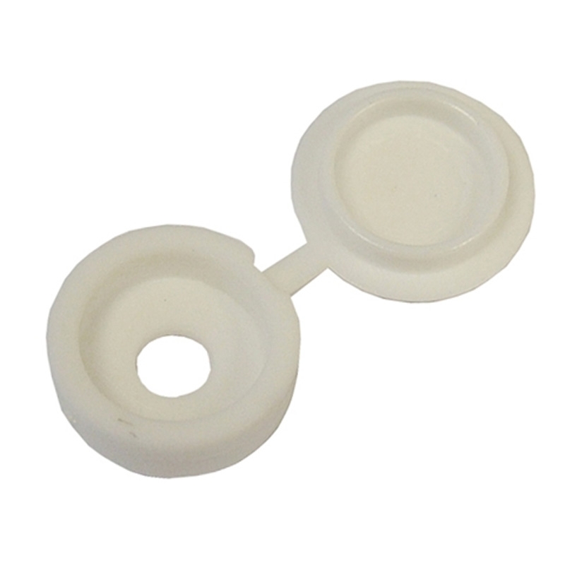 FM Products Hinged Cover Cap White 6-8 (100 pack) S430 Image 1