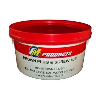 Plug and Screw Tub Brown (400 pack) 778254 Image 1