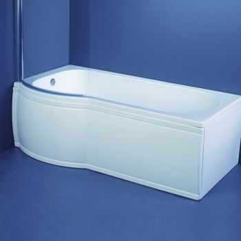 Fresssh 750mm Shower Bath End Panel 352813WT Image 1