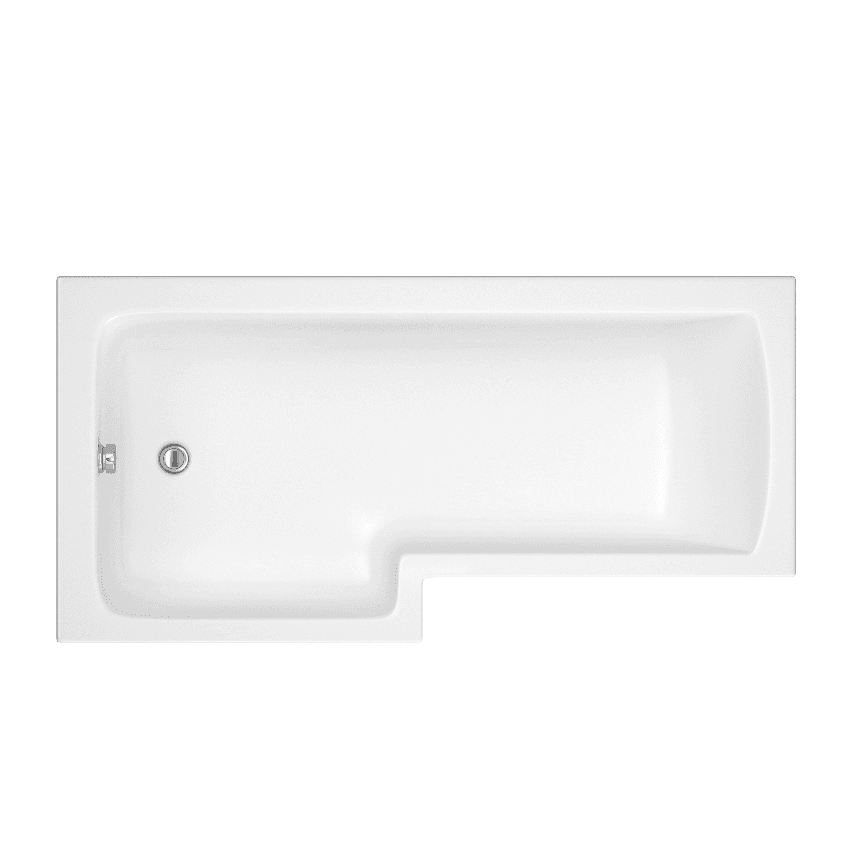 Instinct Tulla 1700x850x700mm L-Shaped Shower Bath RH 0TH INSTU17LRHSB Image 1