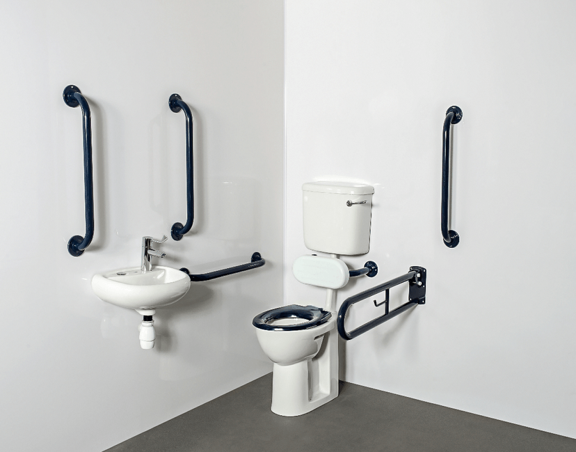 Instinct DOCM Pack - L/L, Basin (2TH), Rails + Seat Dark Blue 215KDB Image 1