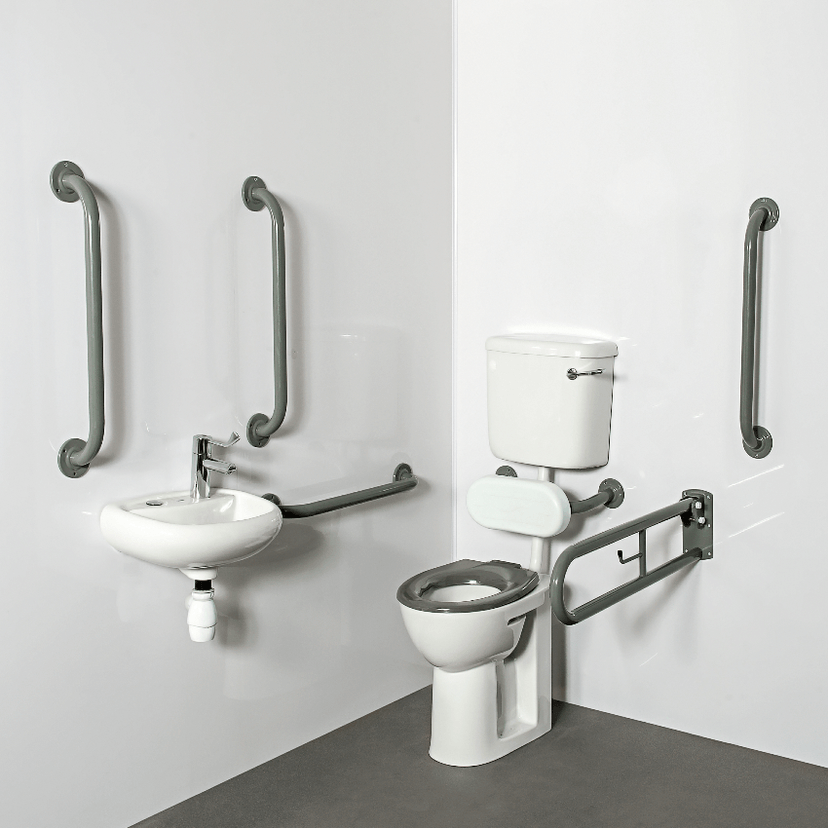 Instinct DOCM Pack - L/L, Basin (2TH), Rails + Seat Grey 215KGY Image 1