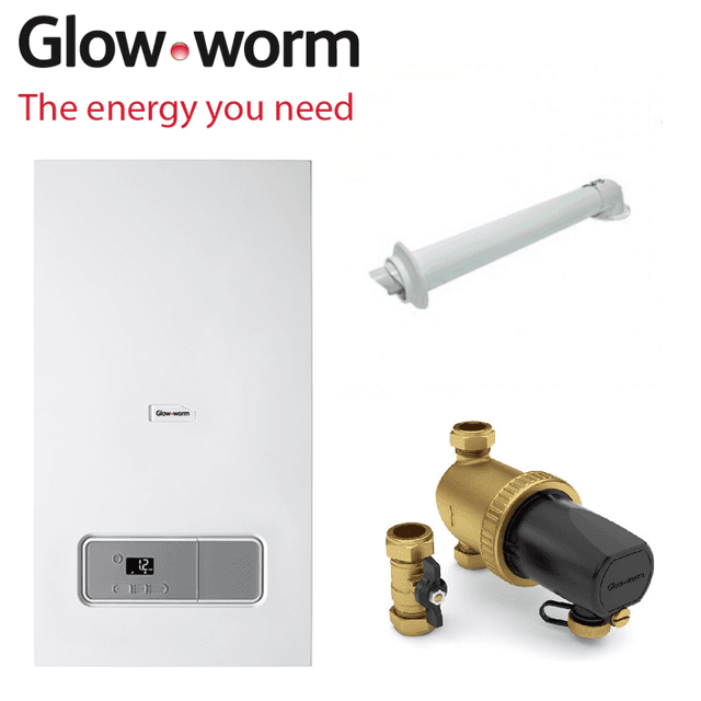 Glow-worm Energy 25 Combi Pack + Horiz. Flue & Power Filter 10040024