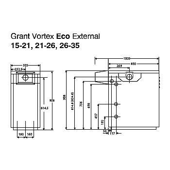 Grant Vortex Eco 15-21kW External Heat Only Oil Boiler VTXOMECO1521