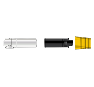 Grant 26-70kW Low Level Standard Flue Kit (Yellow) - Black EZ200B Image 1