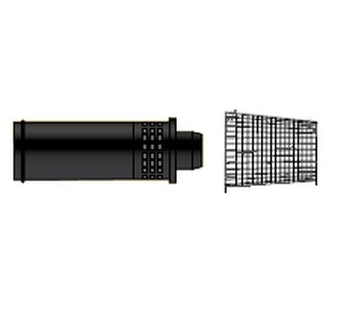 Grant 12-26kW Low Level Flue Kit (Yellow) - Black EZ90B Image 1