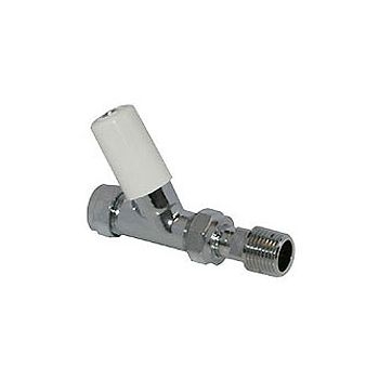 15mm Straight Terrier Lockshield Radiator Valve - Chrome 602138 Image 1