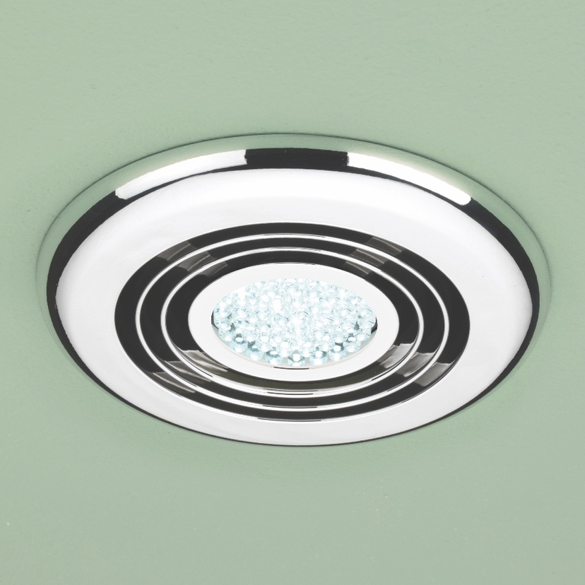 HiB Cyclone Wet Room Inline Fan, Chrome - Cool White LED 32700 Image 1