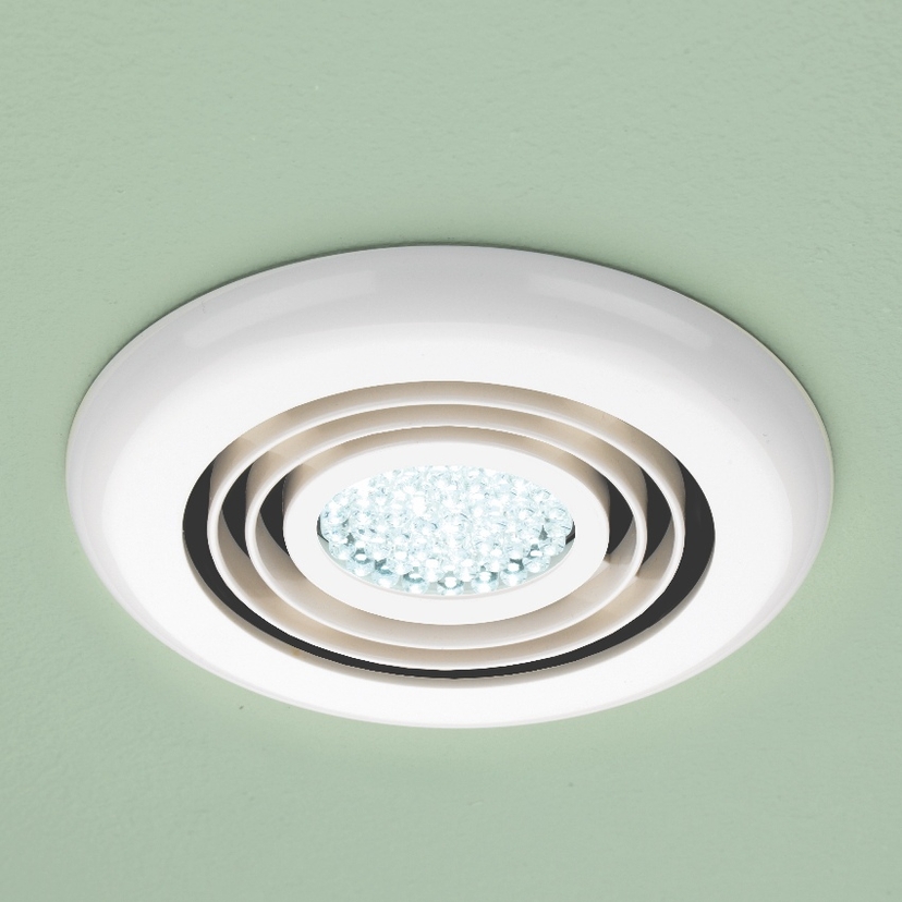 HiB Cyclone Wet Room Inline Fan, White - Cool White LED 32600 Image 1