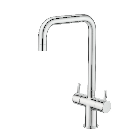 Instinct Tulla Twin Lever Mono Kitchen Mixer Chrome INSTULTKMC Image 1