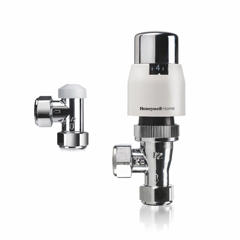 Honeywell 15mm Valencia VTL200 TRV/LS - White & Chrome VTL200-15A Image 1